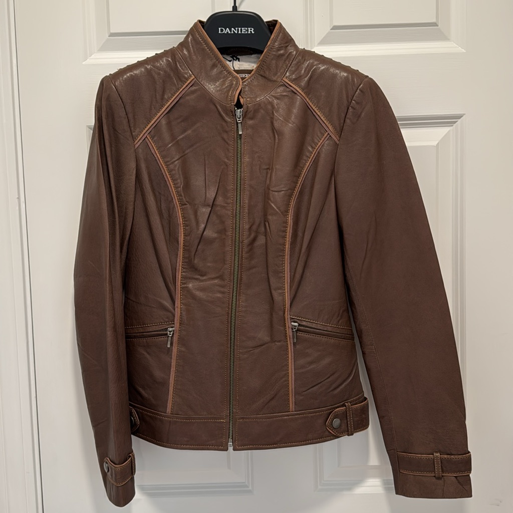 Nwot Genuine Leather Moto Jacket By Danier